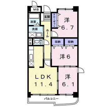 間取図 きのくに線・紀勢本線/海南駅 徒歩11分 2階 築18年