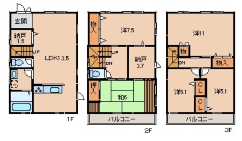 間取図 一戸建１３００２