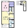 ヴィクトワールＡ 1LDKの間取り
