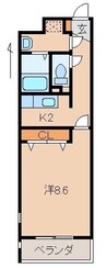 グランメール和歌浦 1Kの間取り
