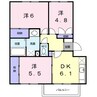 エルディム本町Ⅲ 3DKの間取り