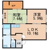 パールハイツ箕島 2LDKの間取り