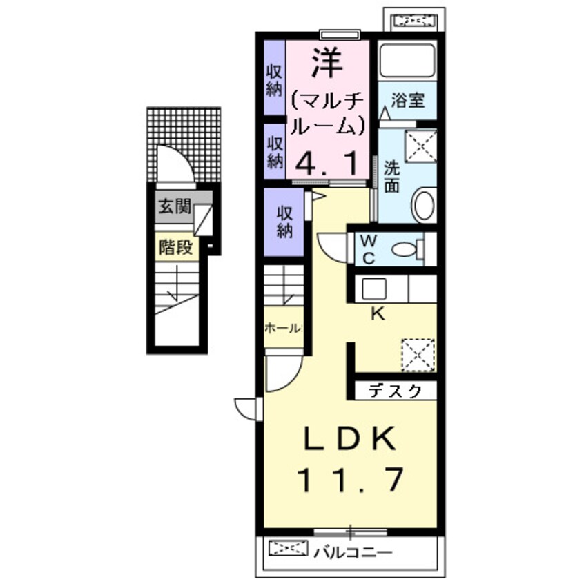 間取図 きのくに線・紀勢本線/宮前駅 バス10分塩屋下車:停歩6分 2階 築10年