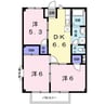カーム松本Ａ 3DKの間取り
