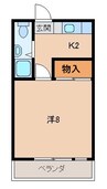 コーポホワイト今福 1Kの間取り