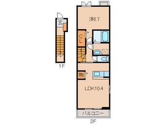 間取図 きのくに線・紀勢本線/藤並駅 徒歩4分 2階 築11年