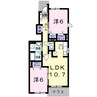 サンリット　Ⅰ 2LDKの間取り