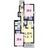 サンリット　Ⅰ 2LDKの間取り