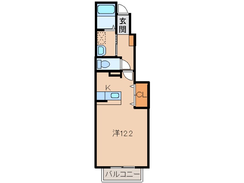 間取図 きのくに線・紀勢本線/黒江駅 徒歩4分 1階 築12年