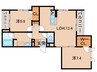BEREO WAKAYAMA 2LDKの間取り
