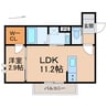ベレオ鷺ノ森 1LDKの間取り