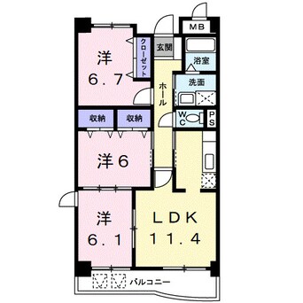 間取図 きのくに線・紀勢本線/海南駅 徒歩11分 1階 築18年