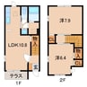 ジェイドⅤ 2LDKの間取り