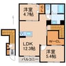 シャーメゾン カデンツァ 2LDKの間取り