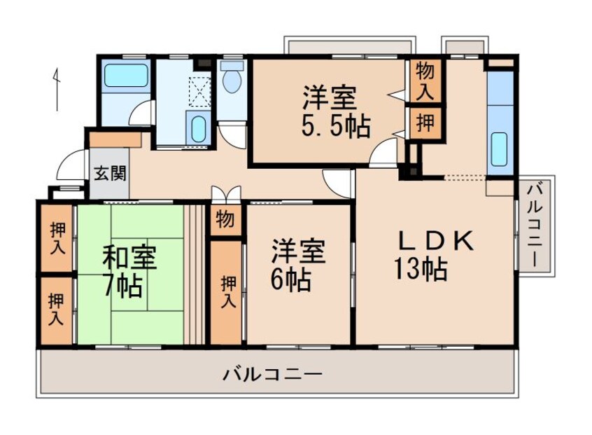 間取図 ライジング関戸