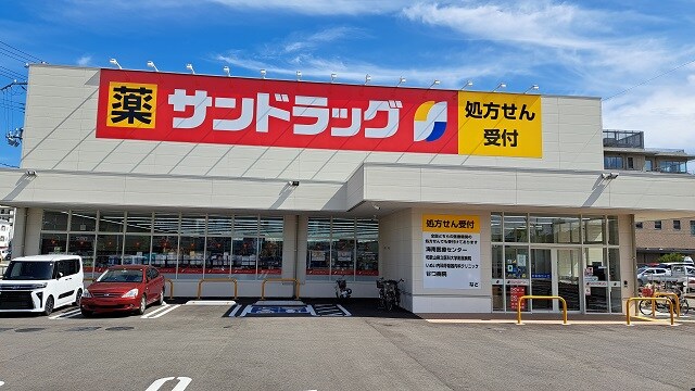 サンドラッグ海南店様(ドラッグストア)まで838m レオパレス船尾