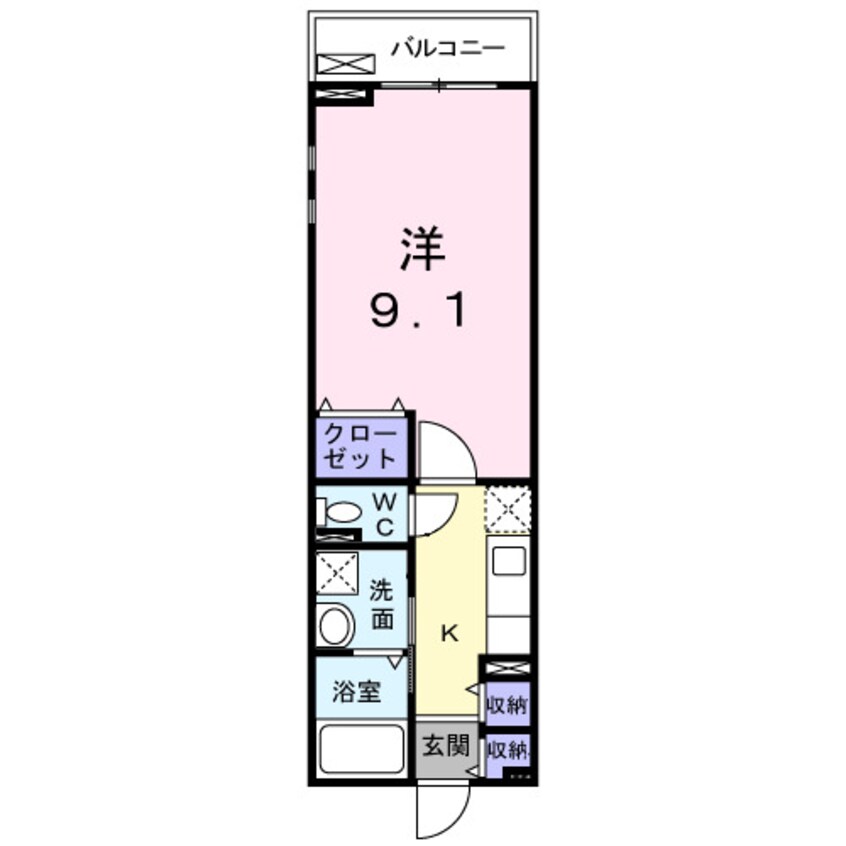 間取図 きのくに線・紀勢本線/紀三井寺駅 徒歩4分 2階 築11年