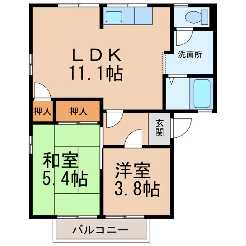 間取図 グリーンハイツしあわせ