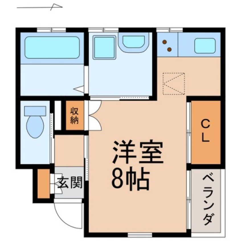 間取図 クラウンハイツ名高