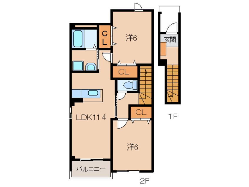 間取図 プレシャスコートＫ東松江Ⅰ