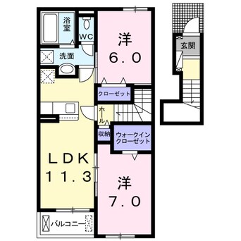 間取図 きのくに線・紀勢本線/海南駅 徒歩31分 2階 築3年