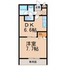 フジパレス三葛 1DKの間取り