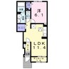 ウェルス 松江北 1LDKの間取り