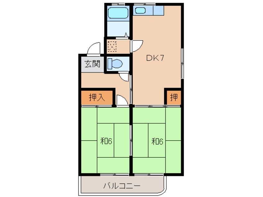 間取図 ヴィラ湯浅Ｂ棟