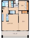 プラージュ和歌浦 2LDKの間取り