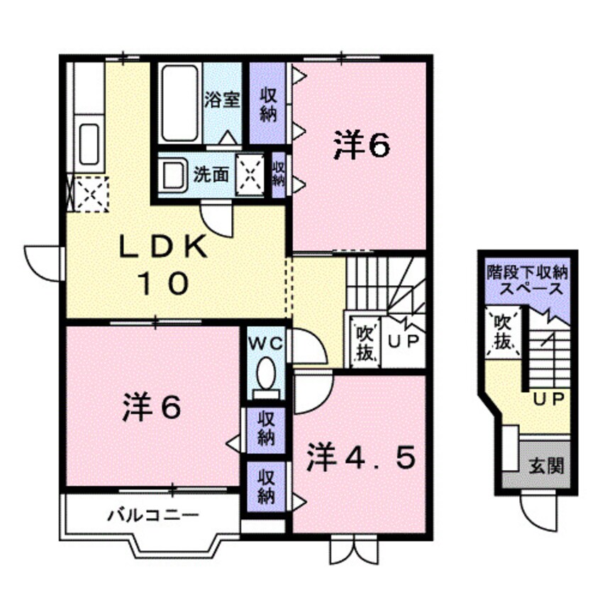 間取図 きのくに線・紀勢本線/湯浅駅 徒歩5分 2階 築26年