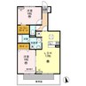 サンセール岩出 2LDKの間取り