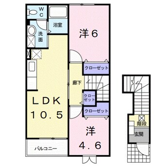 間取図 きのくに線・紀勢本線/箕島駅 徒歩7分 2階 築23年