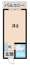 プレゼンス西高松 1Rの間取り