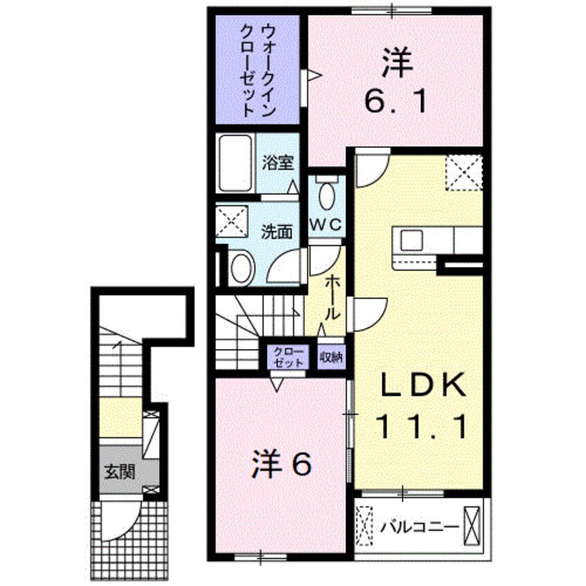 間取図 きのくに線・紀勢本線/海南駅 徒歩31分 2階 1年未満