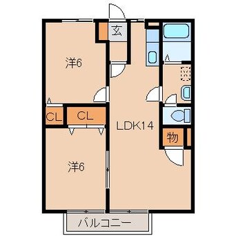 間取図 きのくに線・紀勢本線/加茂郷駅 徒歩22分 1階 築30年