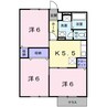 カンフォートＨＩＲＡＯＫＡ 3Kの間取り
