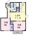 アウローラⅠ 2LDKの間取り