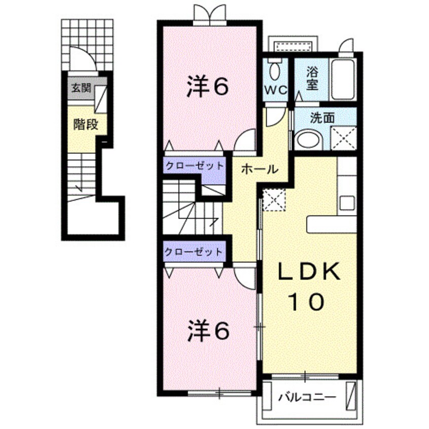 間取図 きのくに線・紀勢本線/藤並駅 徒歩29分 2階 築13年