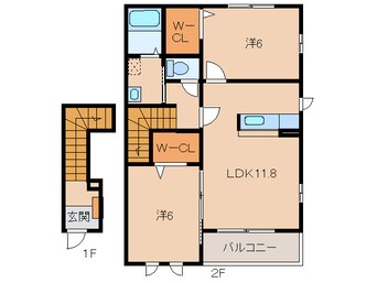 間取図 ヴァンクール貴志川Ⅰ