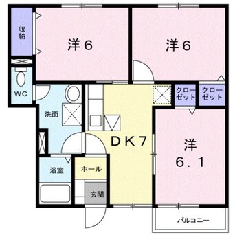 間取図 きのくに線・紀勢本線/紀三井寺駅 バス15分布引南下車:停歩3分 1階 築25年