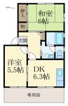 ハイツ紀和 2DKの間取り