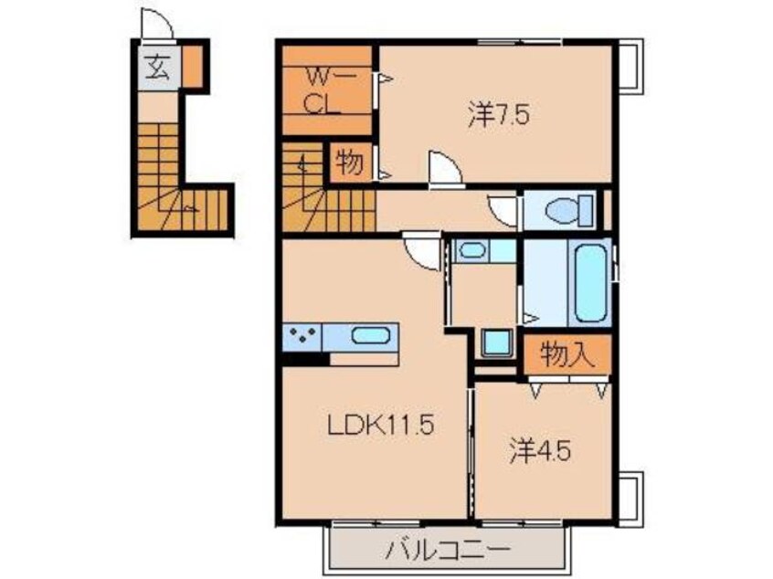 間取図 D-room木ノ本