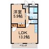 サザンコート２６ 1LDKの間取り