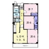 カーサグリーンⅡ 3LDKの間取り
