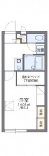 レオパレスなぐさ 1Kの間取り