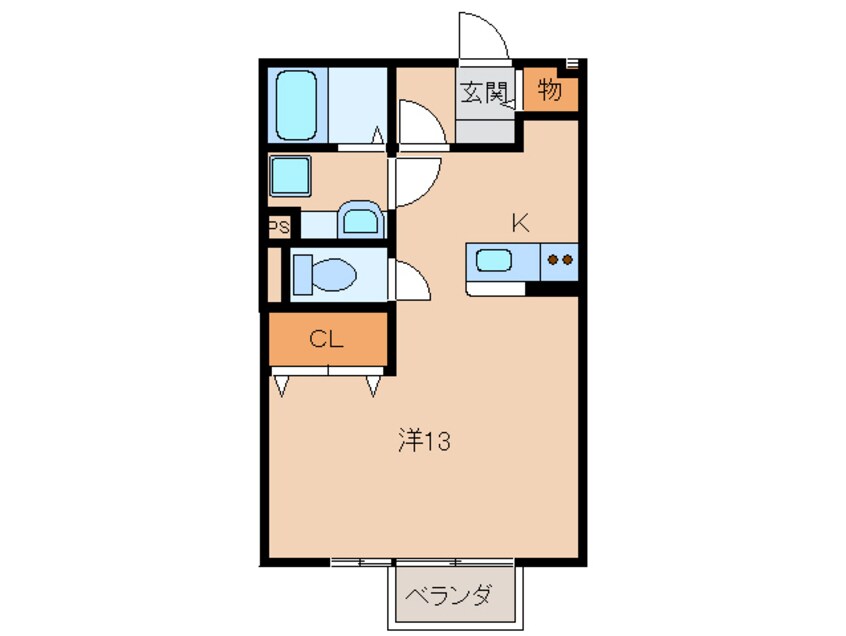 間取図 きのくに線・紀勢本線/紀三井寺駅 徒歩5分 2階 築20年