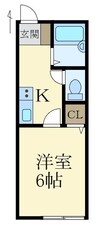 TJ船尾 1Kの間取り