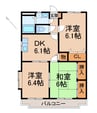 KOINOMOTOマンション 3DKの間取り