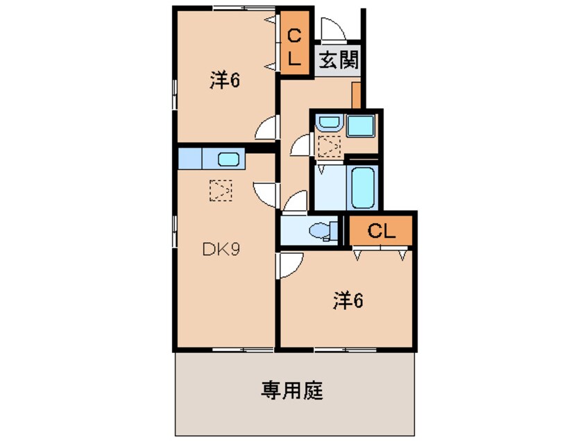 間取図 きのくに線・紀勢本線/黒江駅 徒歩15分 1階 築17年