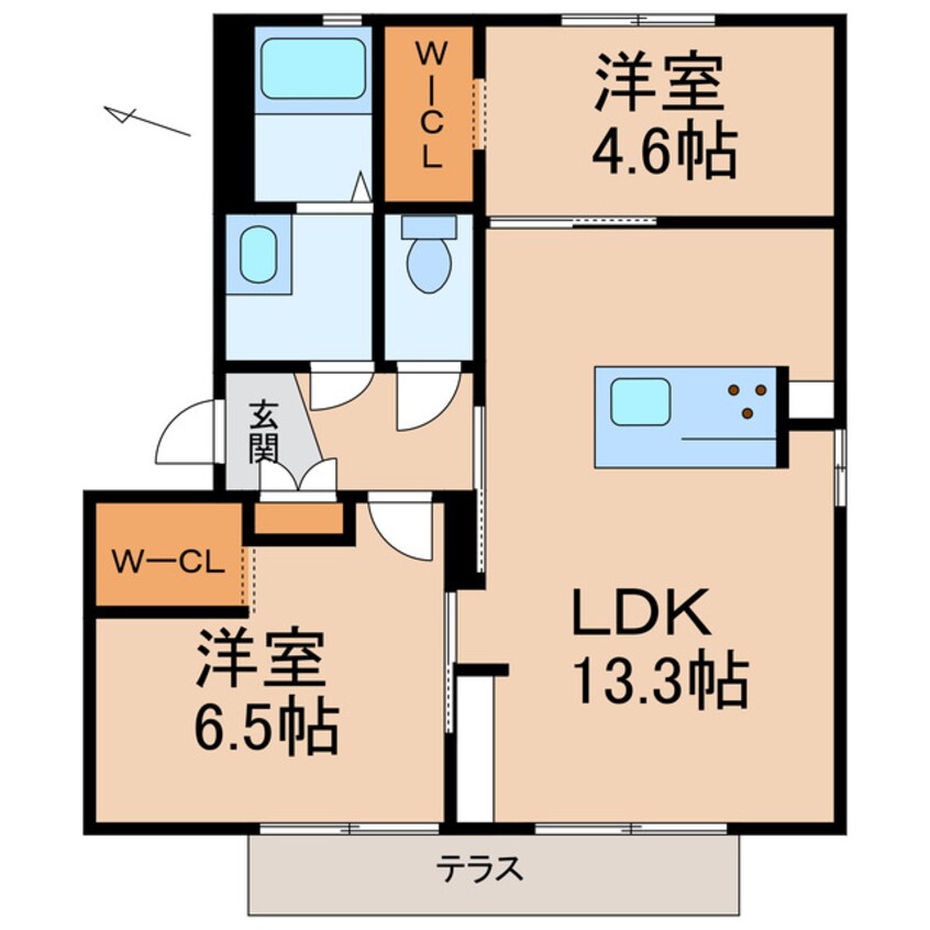 間取図 シャーメゾン打田